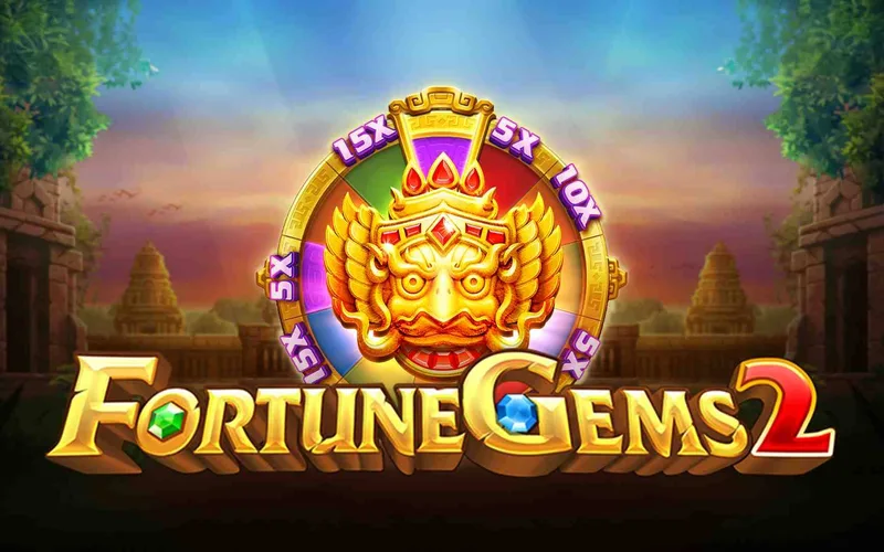 Portada del juego Fortune Gems 2 con rueda dorada y gemas